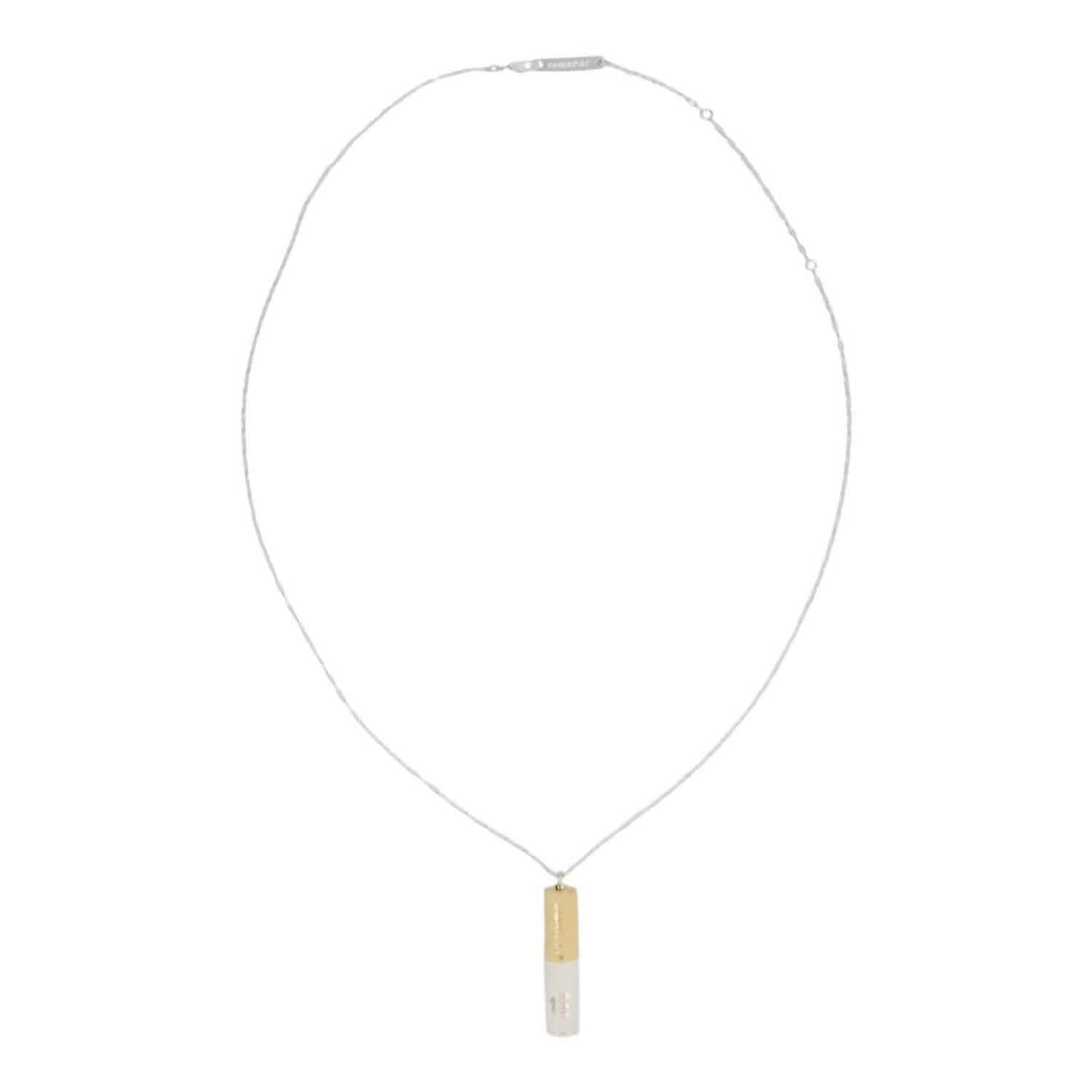 New Ambush Women's Battery Charm Necklace In Silver